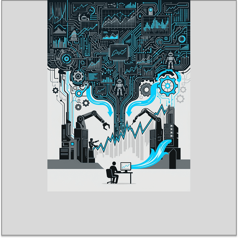 A lone retail trader dwarfed by robotic trading infrastructure